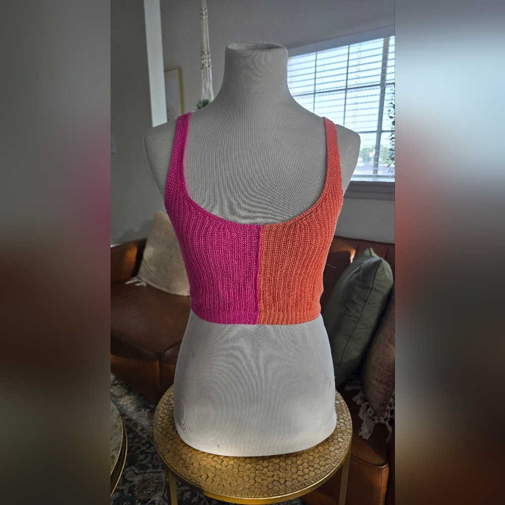 Colorblock Knit Crop